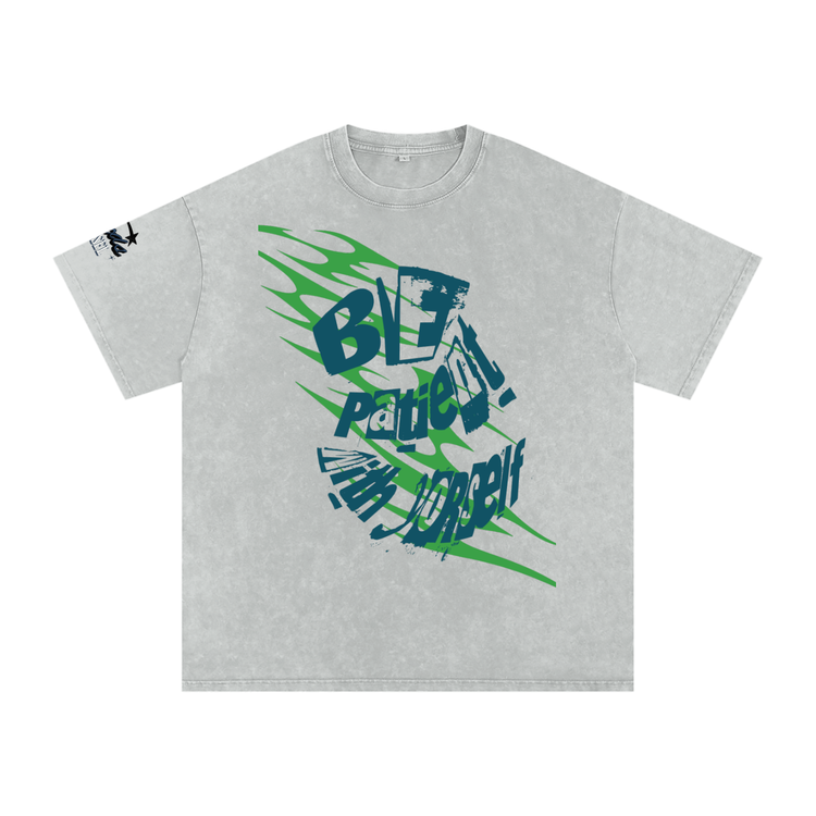 Snow Washed Oversized Cotton T-Shirt ODMPOD