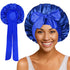 Satin Round Cap Bow Elastic Wide-brimmed Ribbon Nightcap God&