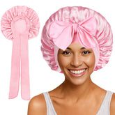 Satin Round Cap Bow Elastic Wide-brimmed Ribbon Nightcap God&