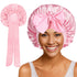Satin Round Cap Bow Elastic Wide-brimmed Ribbon Nightcap God&