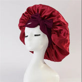 Satin Ribbon Round Bow Elastic Nightcap God&