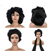 Satin Ribbon Round Bow Elastic Nightcap God&