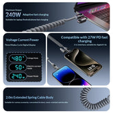 Digital Display Spring 4-in-1 CarPlay In-Car 2m Data Cable God&