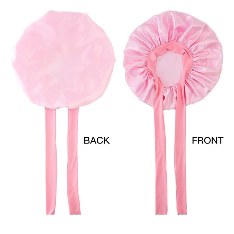 Satin Ribbon Round Bow Elastic Nightcap God&