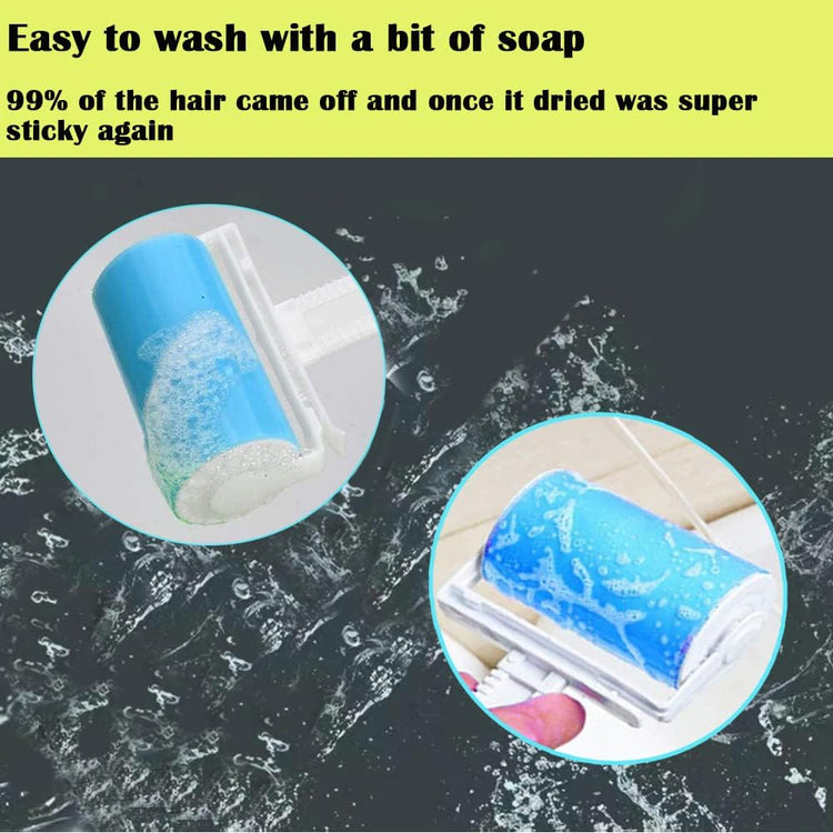 Washable Lint Roller Lint Roller Reusable Sticky Dog Cat Hair Remover Cleaner With Cover For Clothes Pet Hairs God&
