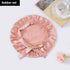 Encrypted Satin Silk Plain Satin Confinement Household Hair Care Lace-up Nightcap God&