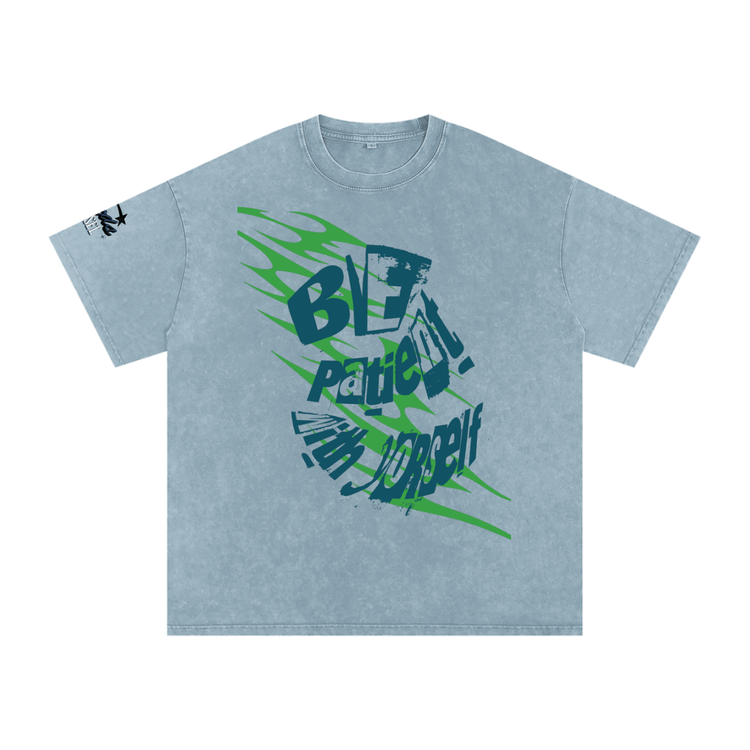 Snow Washed Oversized Cotton T-Shirt ODMPOD