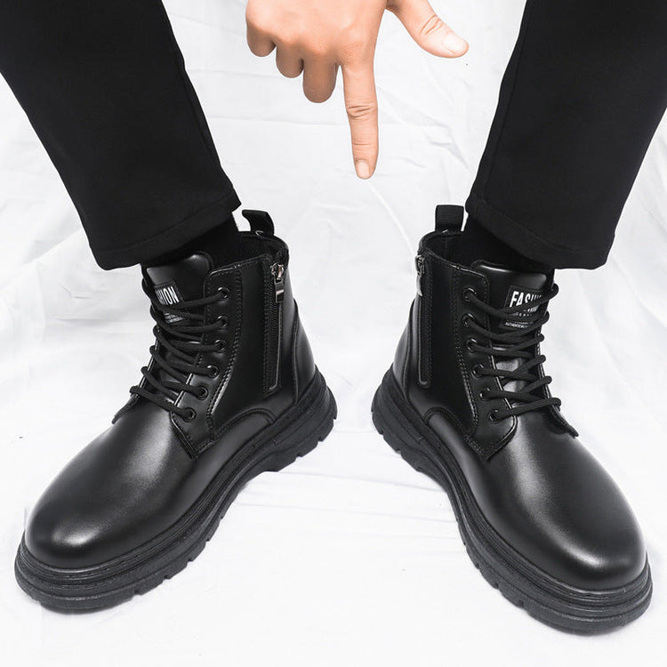 Black Martin Boots Male British Style Working Boots God&