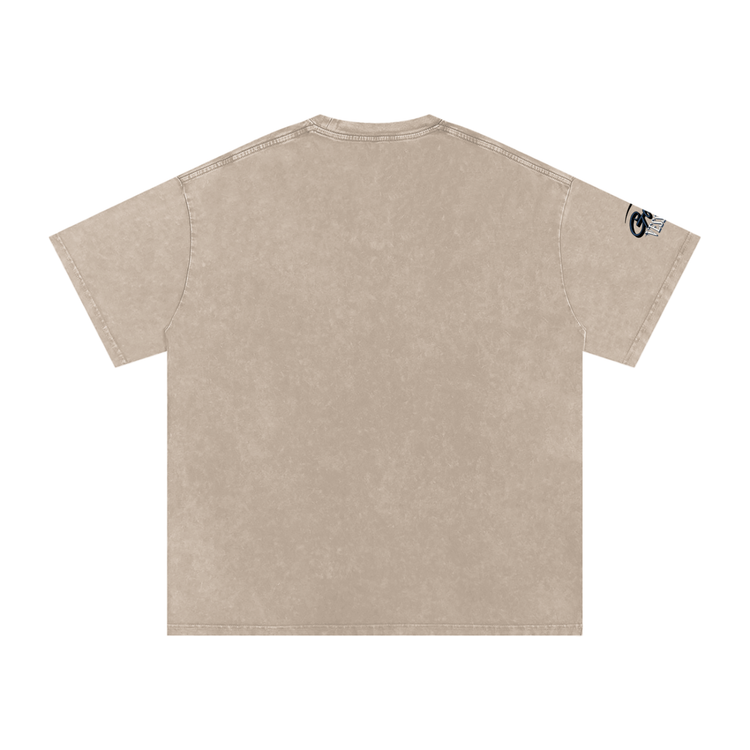Snow Washed Oversized Cotton T-Shirt ODMPOD